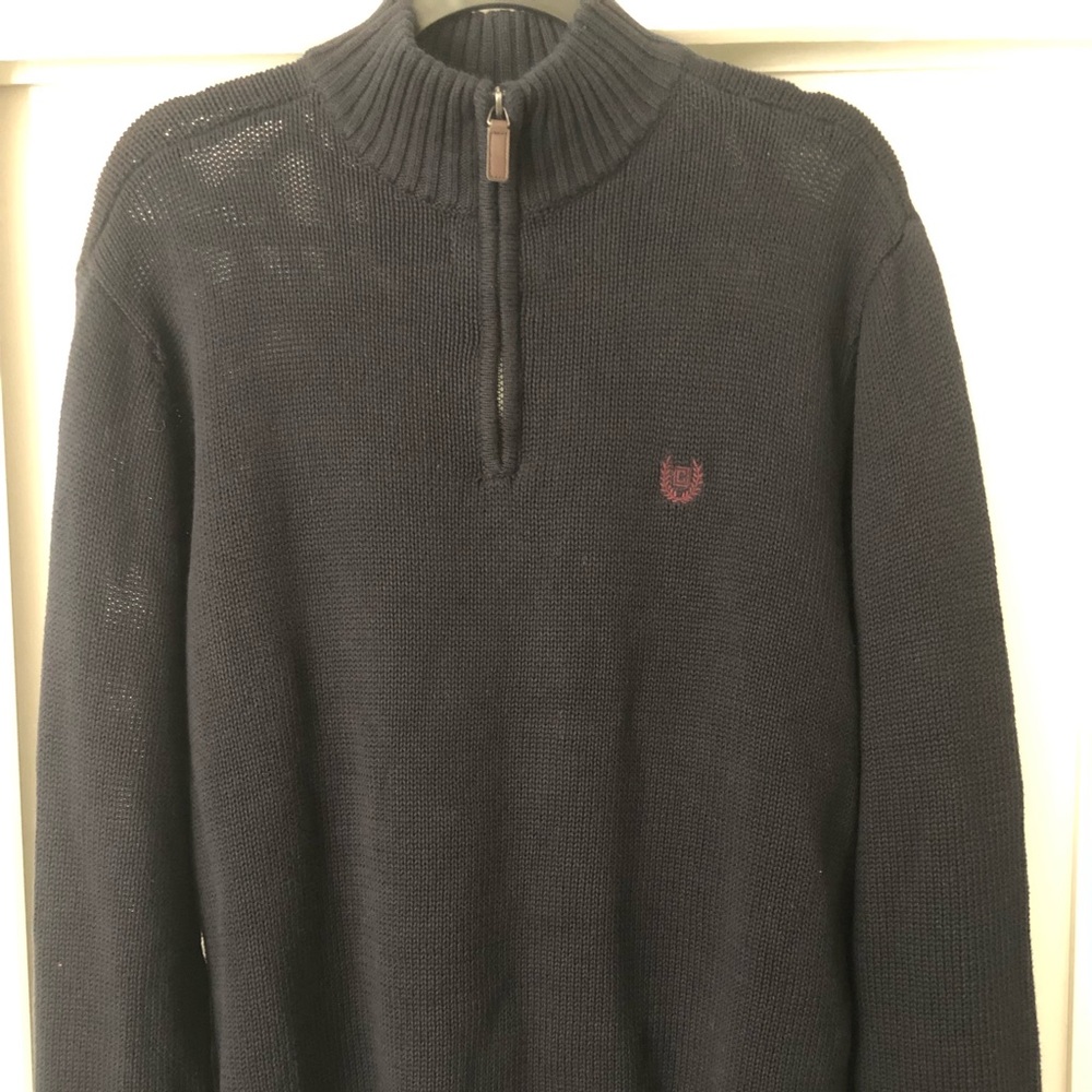 Chaps- knit sweater 1/4 zip up neck pullover